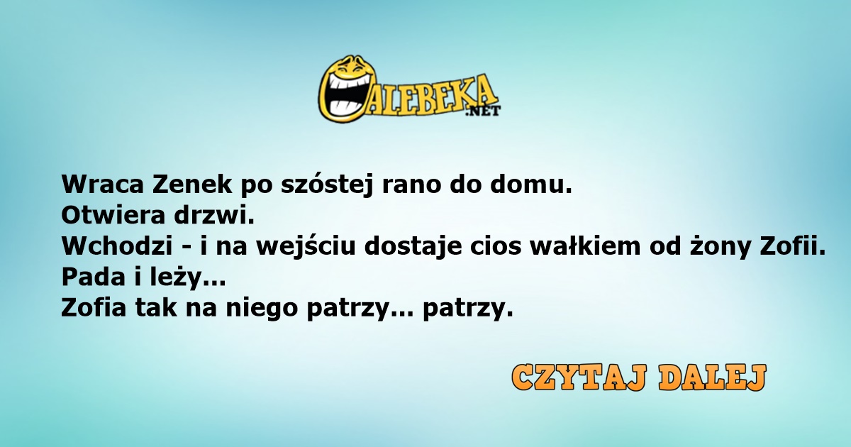 Kawał Wraca Zenek Po Szóstej Rano Do Domu Alebekanet Najlepsze Newsy W Sieci 7777